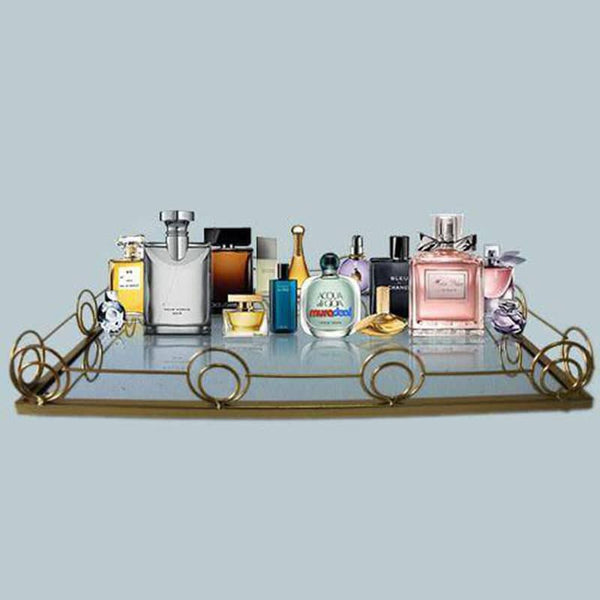 Perfect Dealz Rectangular Gold Mirror Tray Medium