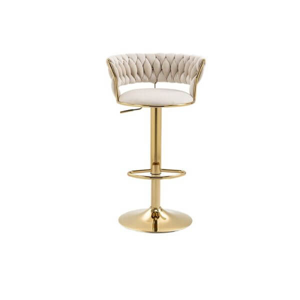 Velvet Swivel Luxury Bar Stool image 4