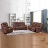 Luxurious Brown Leather Rhyme Recliner Lounge Suite image 0