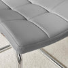 Top view of the Enzo Faux Leather C Frame Dining Chair showcasing the quilted upholstery.