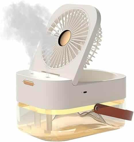 3 Speed Air Conditioner Fan with Dual Humidification Spray and Night Light image 1