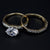 Gold Half Eternity Wedding Ring Set image 0