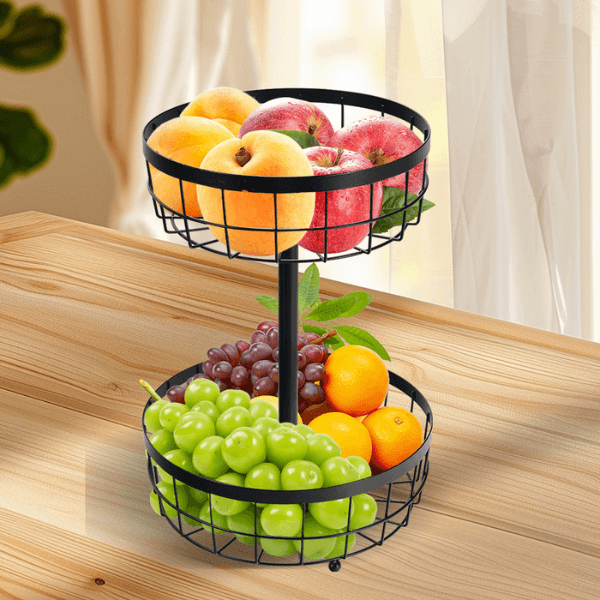 Perfect Dealz 2 Tier Vegetable and Fruit Bowl Storage Basket