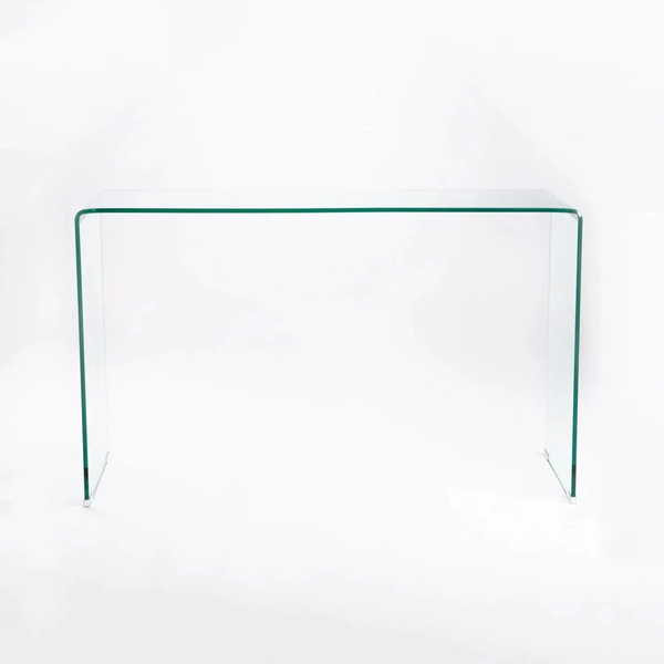 Crystal Edge Clear Glass Narrow Console Table image 2