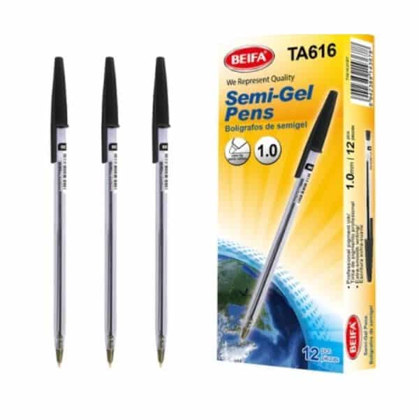 Perfect Dealz 0.1 Semi-Gel Pen with Narrow Cap (Black)