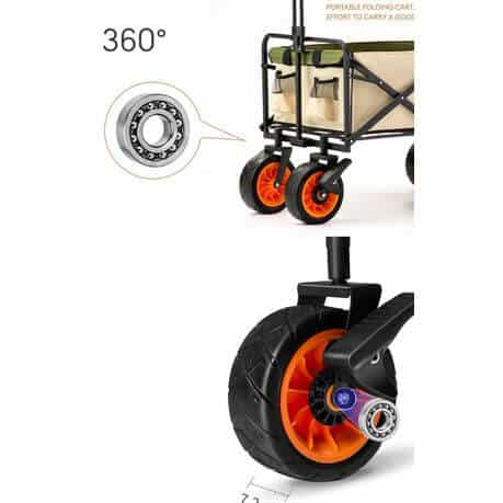Perfect Dealz Outdoor Large Capacity Folding Wagon Truck Trolley with Tabletop
