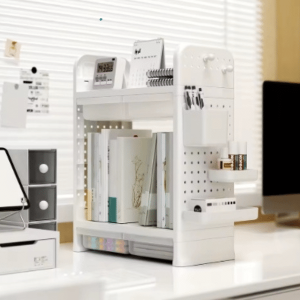 Perfect Dealz Double Layer Desktop Storage Rack Organizer