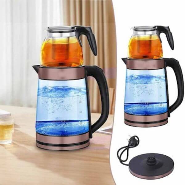 Perfect Dealz 2 in 1 Electric Glass Tea Maker and Kettle