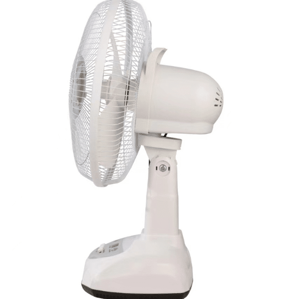 Perfect Dealz 12 inch Rechargeable Solar Table Fan with LED Emergency Lights
