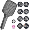 360 Degree Adjustable High-Pressure Shower Head featuring multiple spray options and water-saving design.