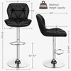 White Shell Bar Stool with Gas Lift and Chrome Base