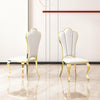 White Upholstered High Back Dining Chair