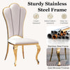 White Upholstered High Back Dining Chair