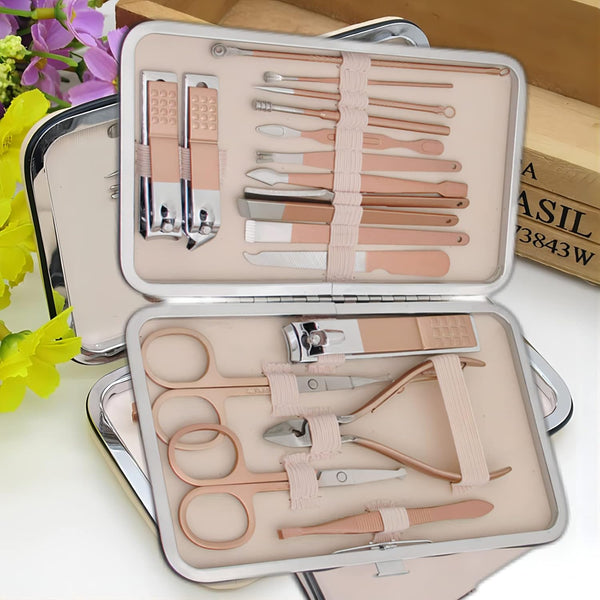 18-Piece Stainless Steel Manicure and Pedicure Set