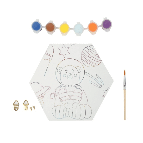 Perfect Dealz Creative Canvas Painting Set with Hexagonal Frames