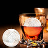 Sports Ice Ball Molds basketball shape ice ball in whiskey glass for fun drinks.