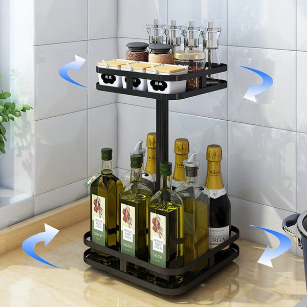 Adjustable Height Professional Salon Rolling Cart with multiple shelves for organizing bottles and accessories