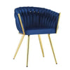 Perfect Dealz Modern Velvet Dining Chair with Gold Legs