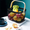 Perfect Dealz Mesh Fruit Basket with Wooden Handle