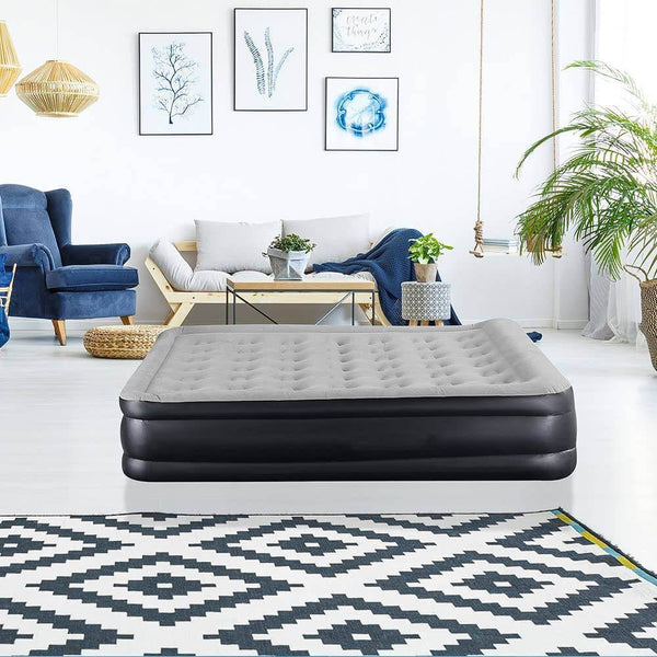 Perfect Dealz Queen High Raised Flocked Airbed Mattress