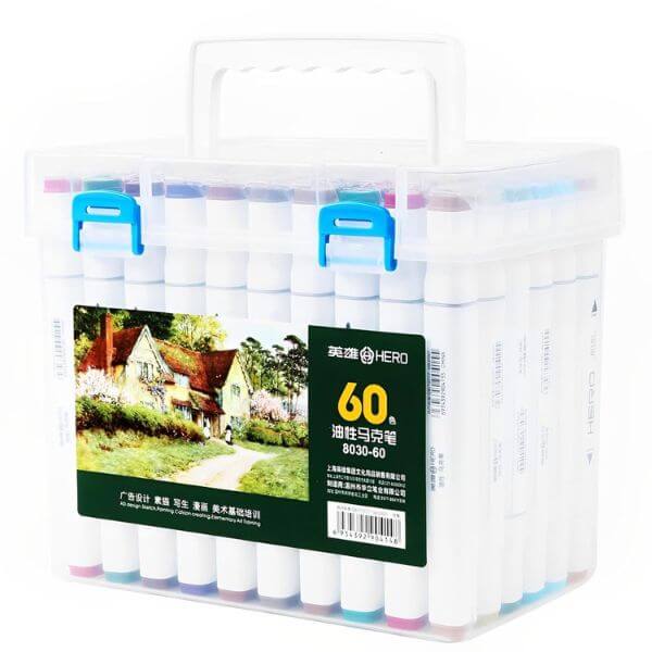 60PCS Waterproof Sketch Marker for Kids image 1