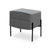 Modern PU Leather Bedside Table with 2 Drawers in gray with sleek design and metal legs.