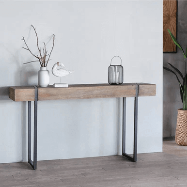 Perfect Dealz Wood and Metal Rectangular Coffee Table