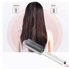 Before and after image showing results of the Professional Hair Straightening Comb on frizzy hair.