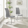 Stylish Enzo Faux Leather C Frame Dining Chair in a modern dining room setting with a cantilever base.