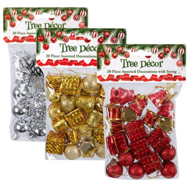 Perfect Dealz Festive Christmas Tree Decoration Set – 20 Piece