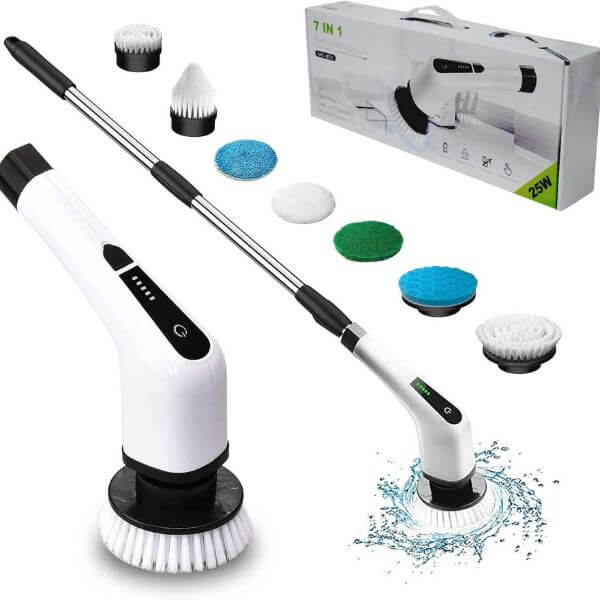 Perfect Dealz Rechargeable Cordless Electric Spin Scrubber Kit