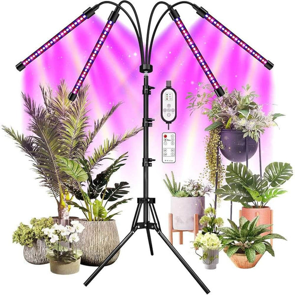 Wireless LED Grow Light providing full-spectrum illumination for indoor plants, enhancing growth and vitality.