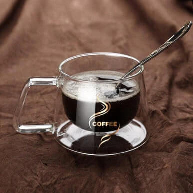 Perfect Dealz Double Walled Glass Coffee Mug