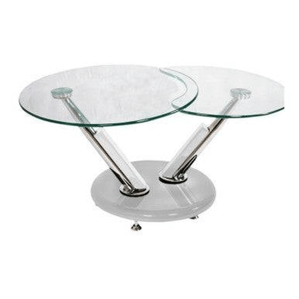 Perfect Dealz Swivel Glass Coffee Table