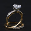 Gold Half Eternity Wedding Ring Set image 1
