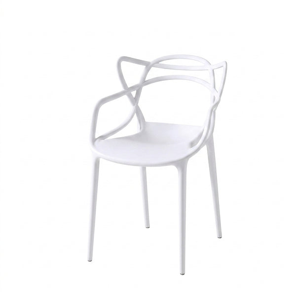 Cafe Replica Master Chair in white, modern design suitable for cafes and dining spaces.