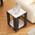 Marble End Table with 2-Tier Open Storage Shelves featuring a modern design and stylish decor.
