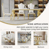 White Upholstered High Back Dining Chair