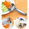 3 in 1 Rotary Fruit and Vegetable Peeler Non-Slip showcasing peeling and slicing vegetables effortlessly.