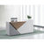 Perfect Dealz Prism White Reception Counter Desk