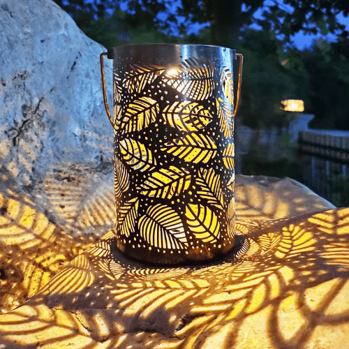 Leaf Hanging Solar Lantern image 2