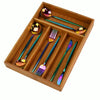 Perfect Dealz 4 Compartment Bamboo Drawer Organizer