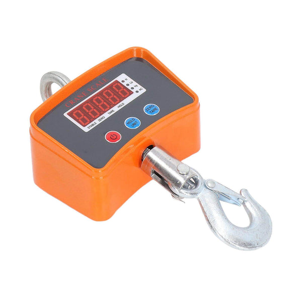 5 Ton Heavy Duty Industrial Hanging Scale with digital display and hook for weighing heavy loads.