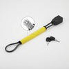 Car Steering Wheel Wire Rope Lock featuring braided steel cable and keys for anti-theft security.