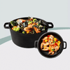 Perfect Dealz 2 in 1 Cast Iron Dutch Oven with Skillet Lid
