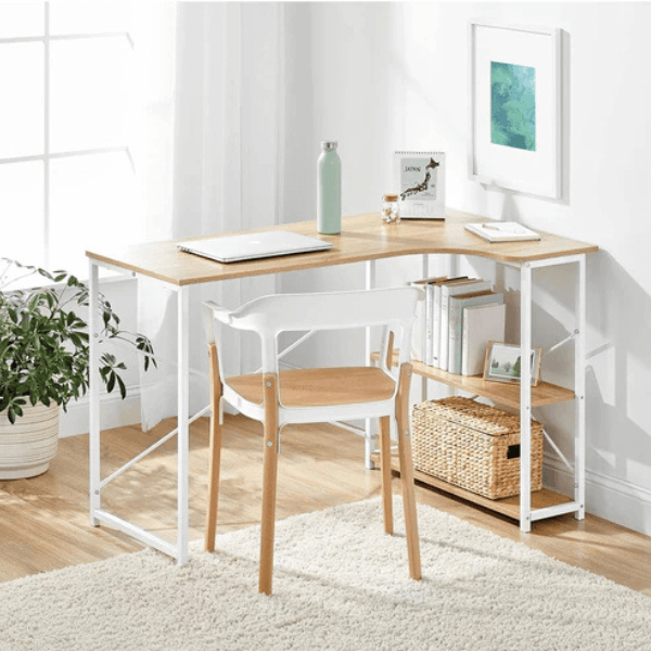 Perfect Dealz L Shaped Wooden Study Computer Desk