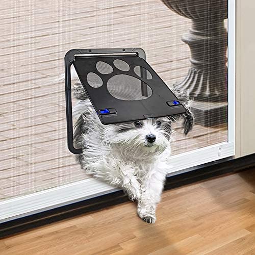 11.4 inches Lockable Magnetic Flap Pet Screen Door designed for pets to easily enter and exit your home.