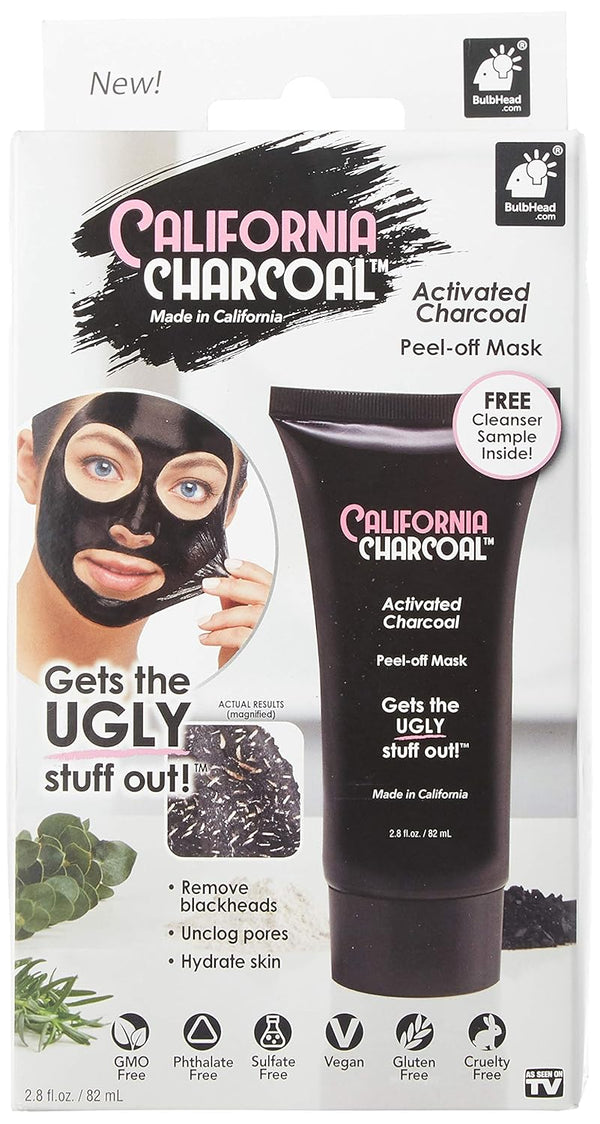 Charcoal Blackhead Removal Mask packaging with instructions to remove blackheads and hydrate skin.