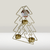 Festive Mini Christmas Tree Candle Holder 24 cm in gold, perfect for holiday décor and ambiance.