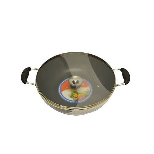 Perfect Dealz 32cm Non-Stick Wok Double Handle with Lid
